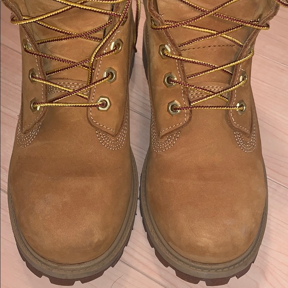 Cognac brown leather trim timberland boots - Picture 3 of 5